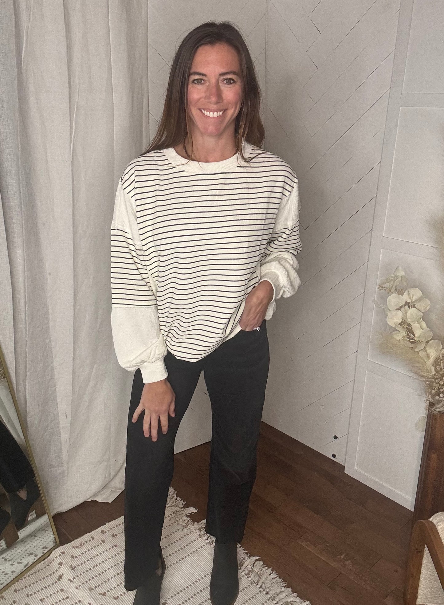 Ivory + Ink Block Top