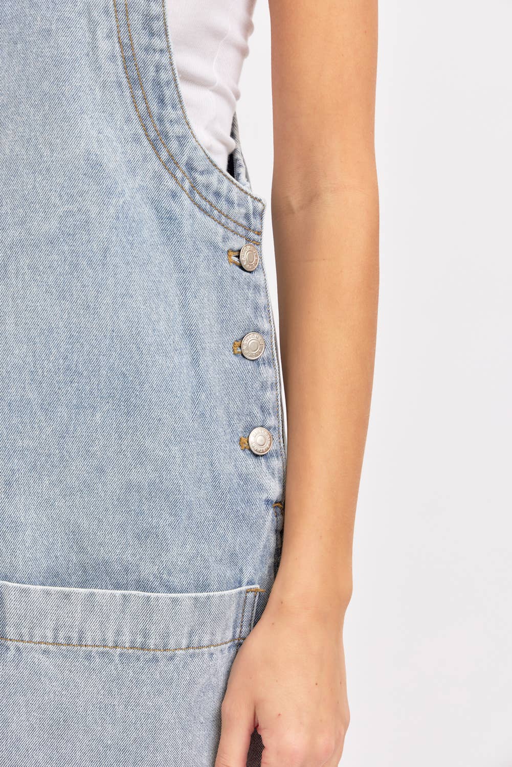 Denim Overalls Mini Dress