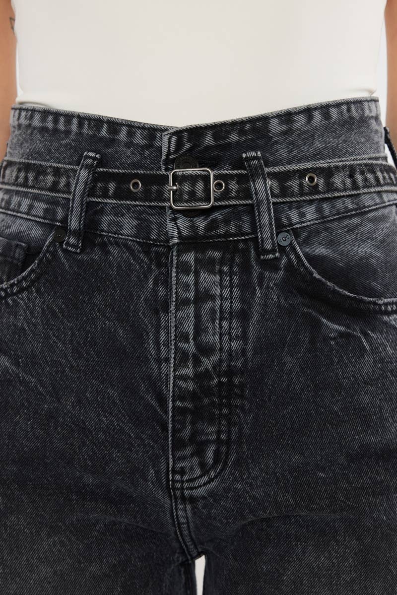 Kancan95: High Rise Belted Jeans