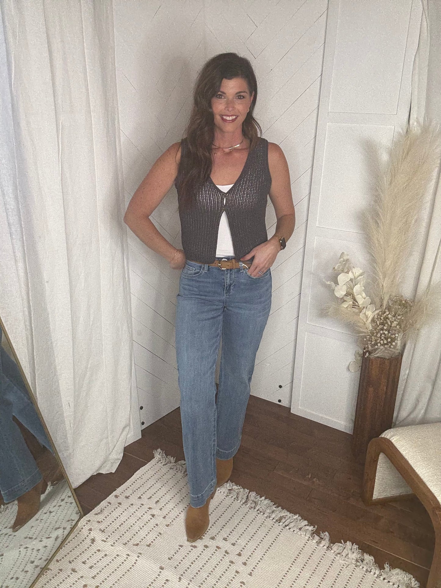 Smoky Threads Knit Vest