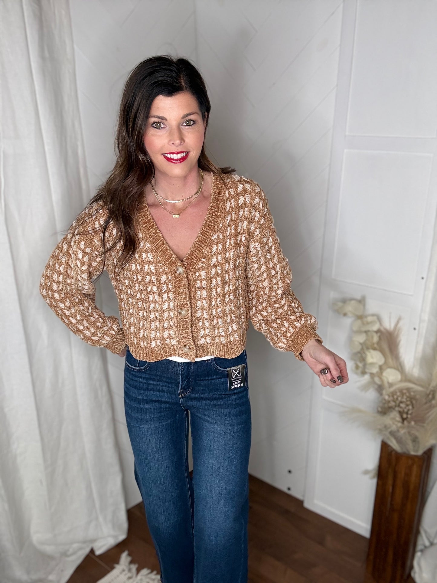 Caramel Cloud Chenille Cardigan
