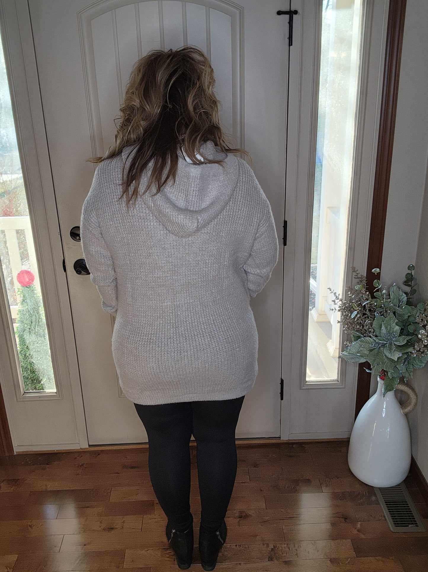 Oatmeal Hooded Sweater Dress