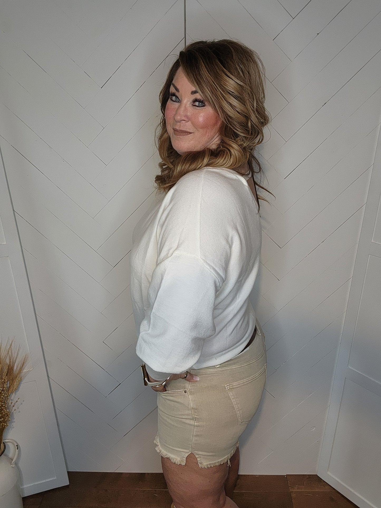Open Elegance Sweater- Ivory