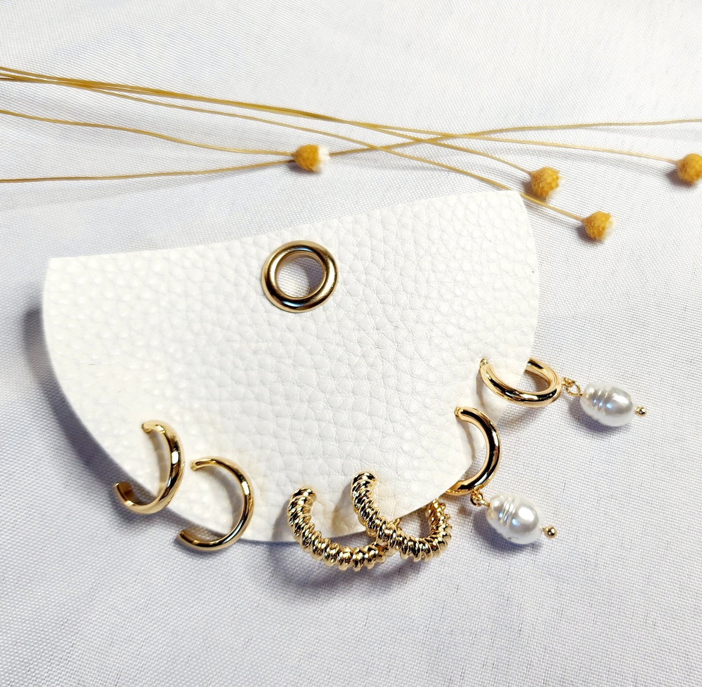 Gold Earrings Set of 3