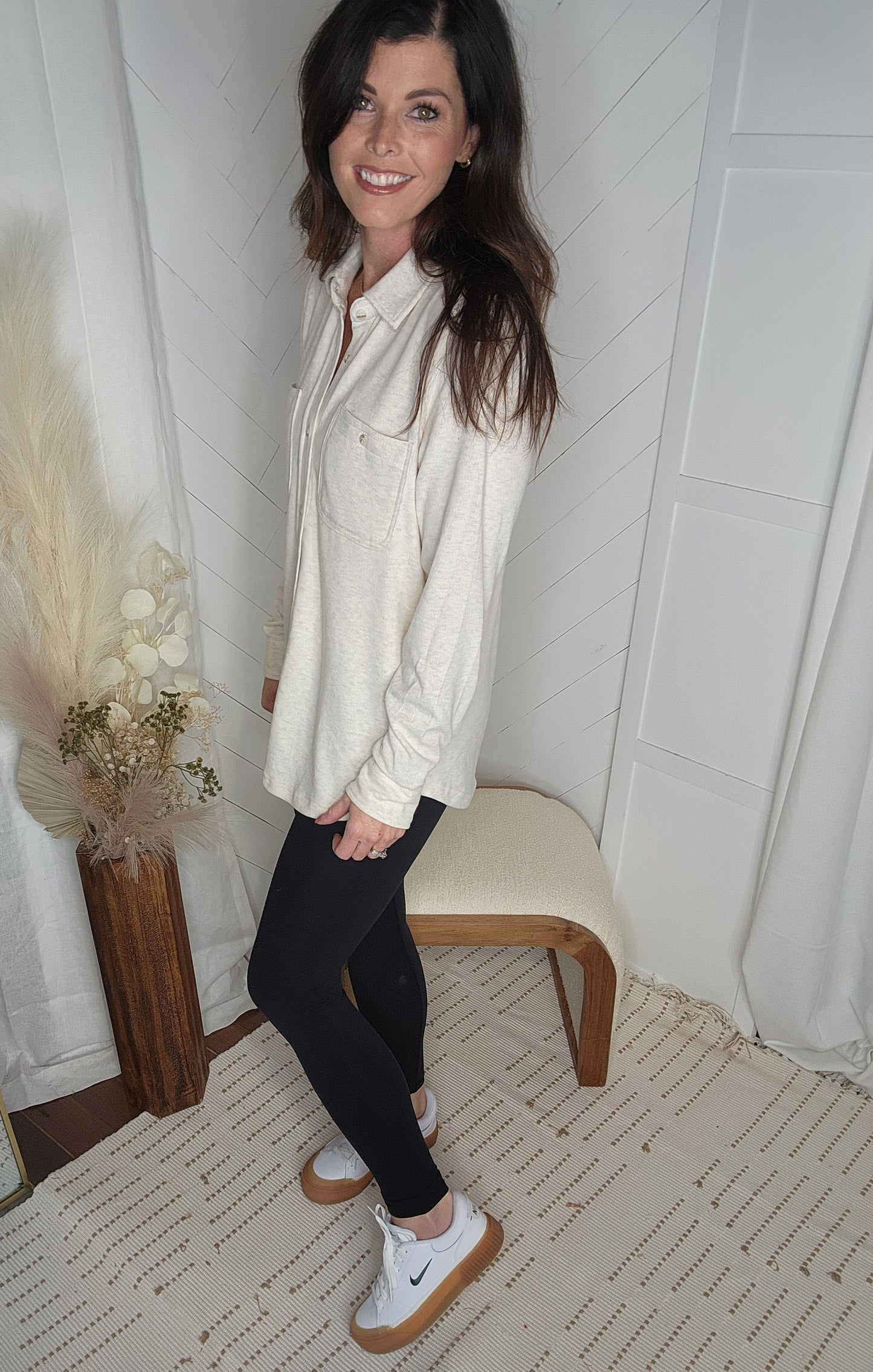 The Lexi Button Down: Cream