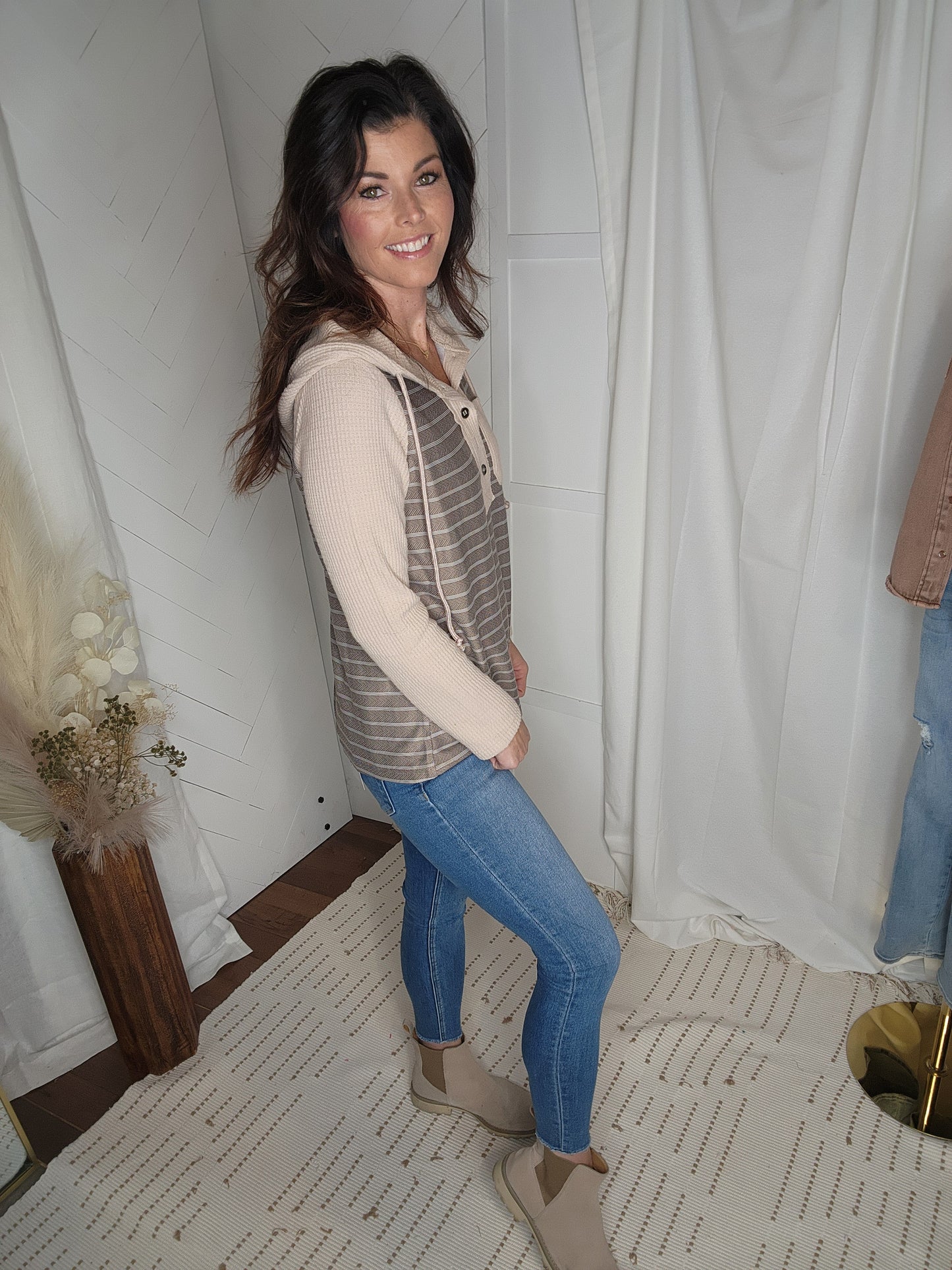 Autumn Colorblock Henley Top