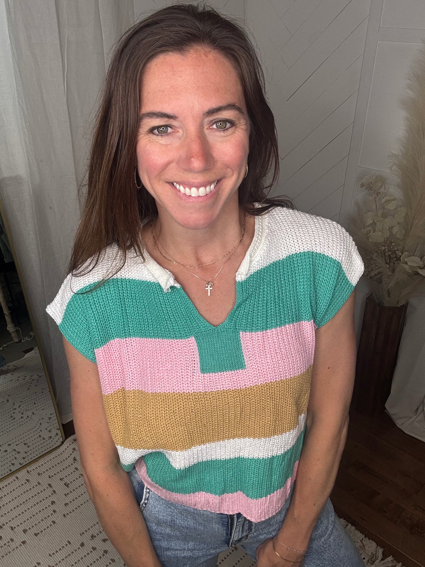 Sorbet Colorblock Sweater Tee