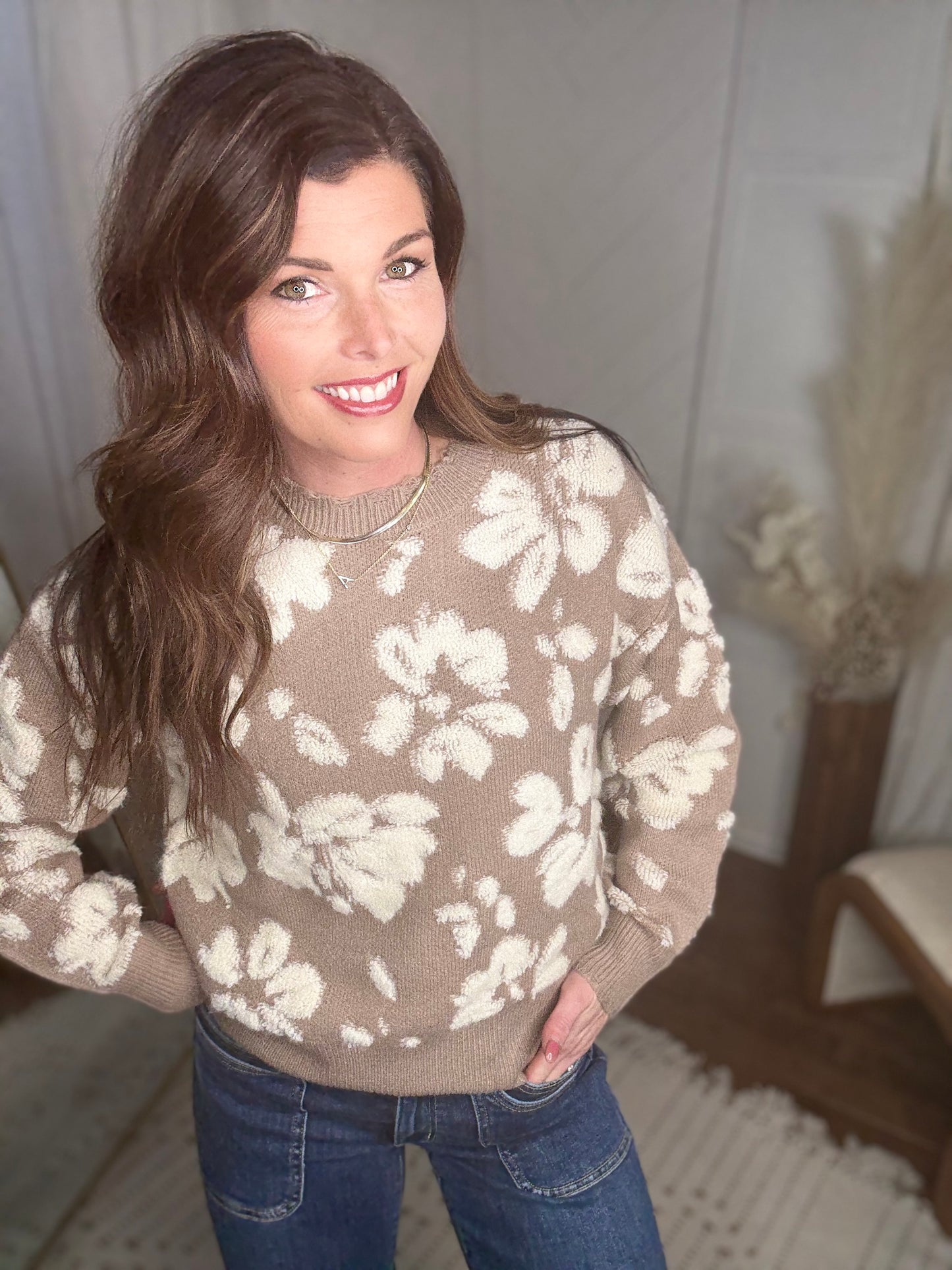 Taupe Meadow Knit Sweater