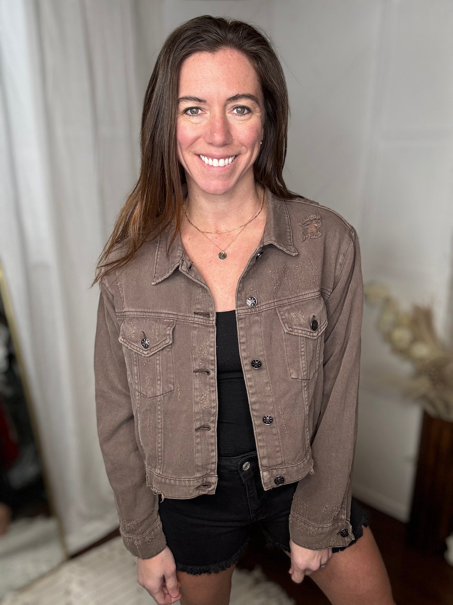 Brownie Fray Denim Jacket