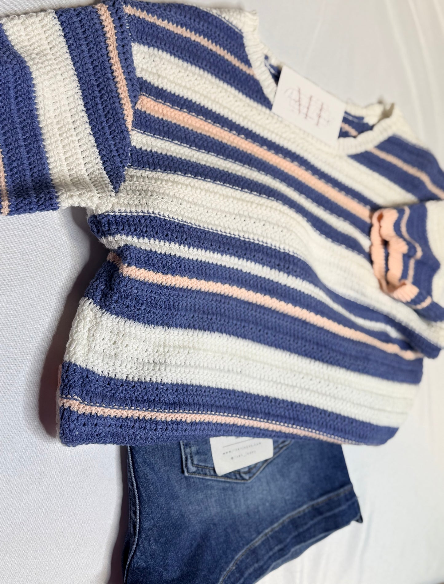 Peach Coast Stripe Sweater