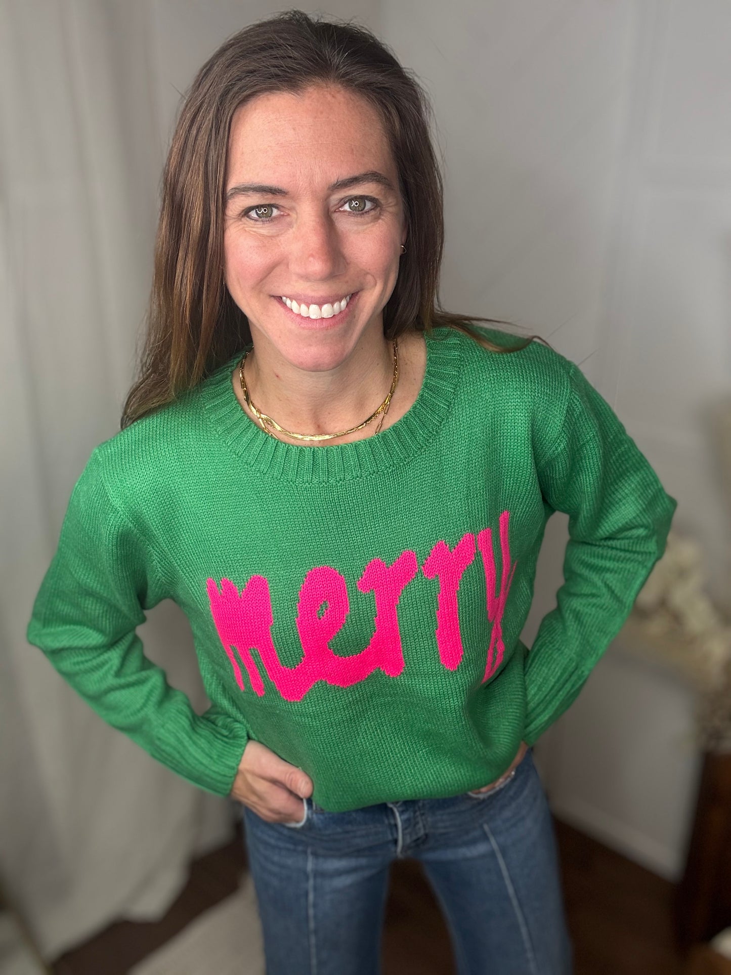 Mint Green Merry Sweater