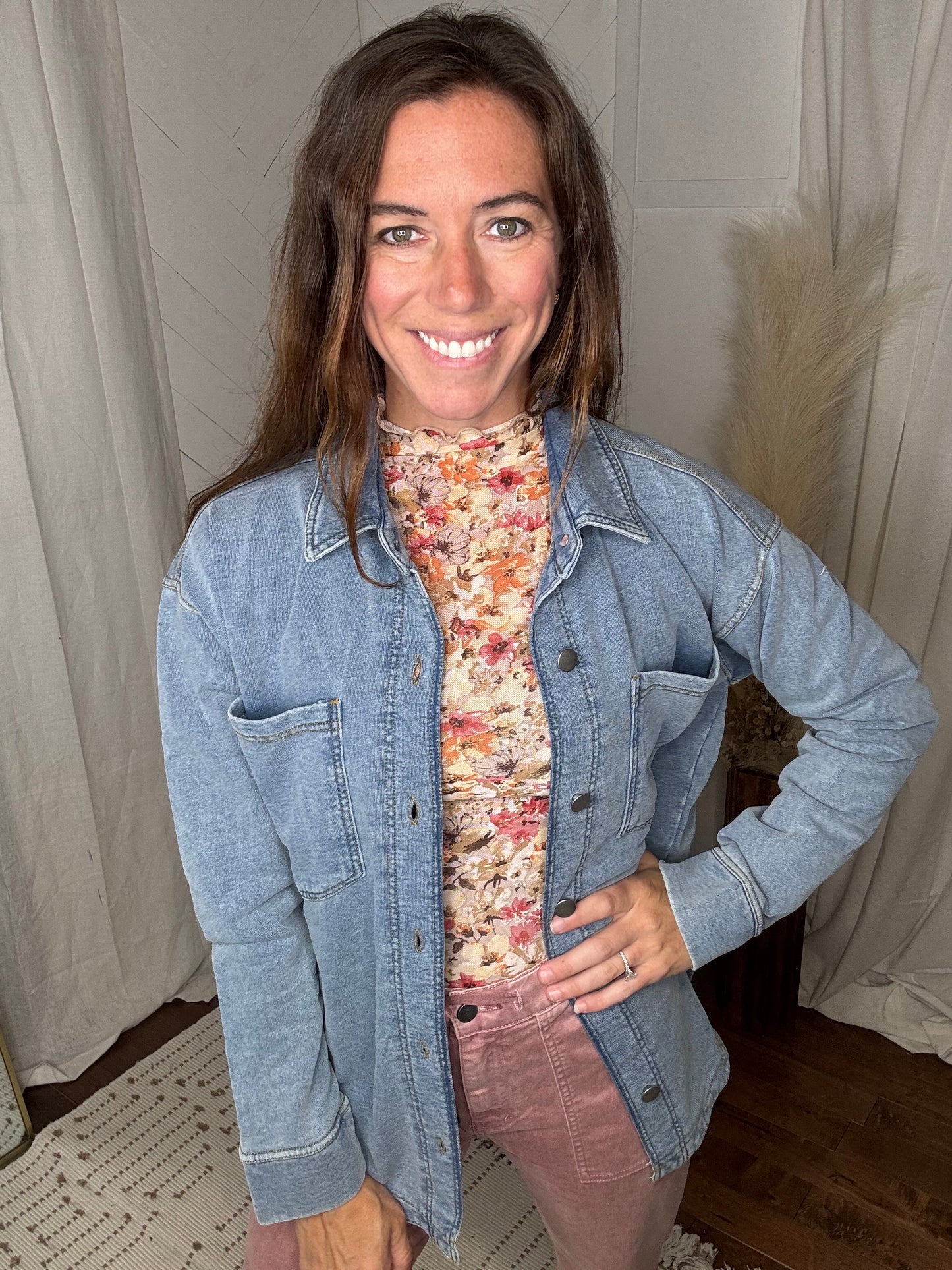 Fall Floral Breeze Lace Top