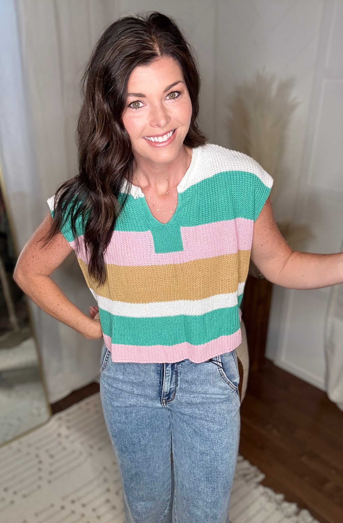 Sorbet Colorblock Sweater Tee