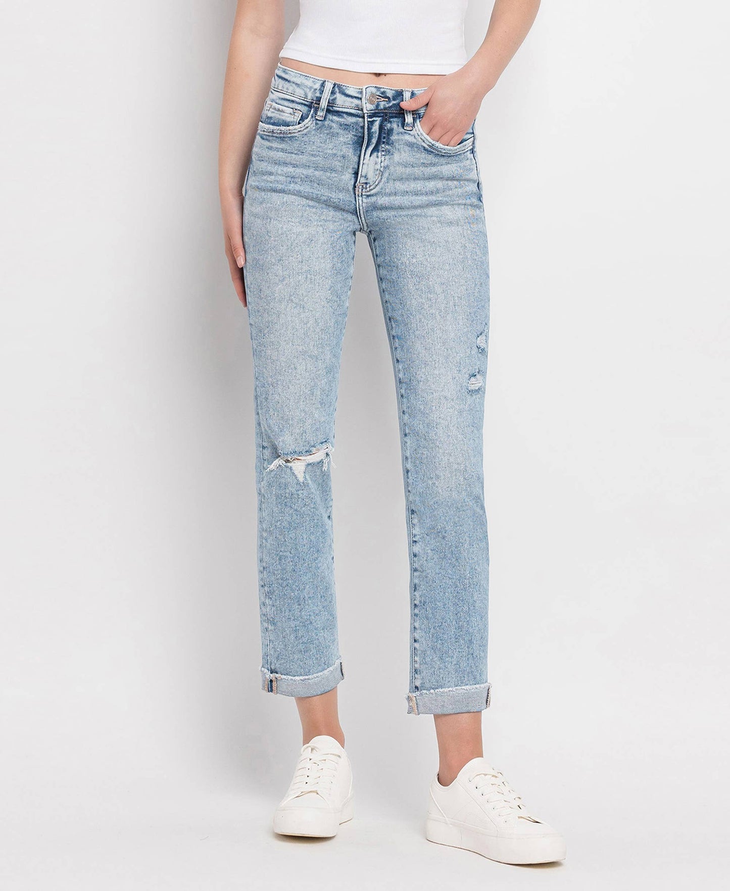Loveret302: Tummy Control High Rise Slim Straight
