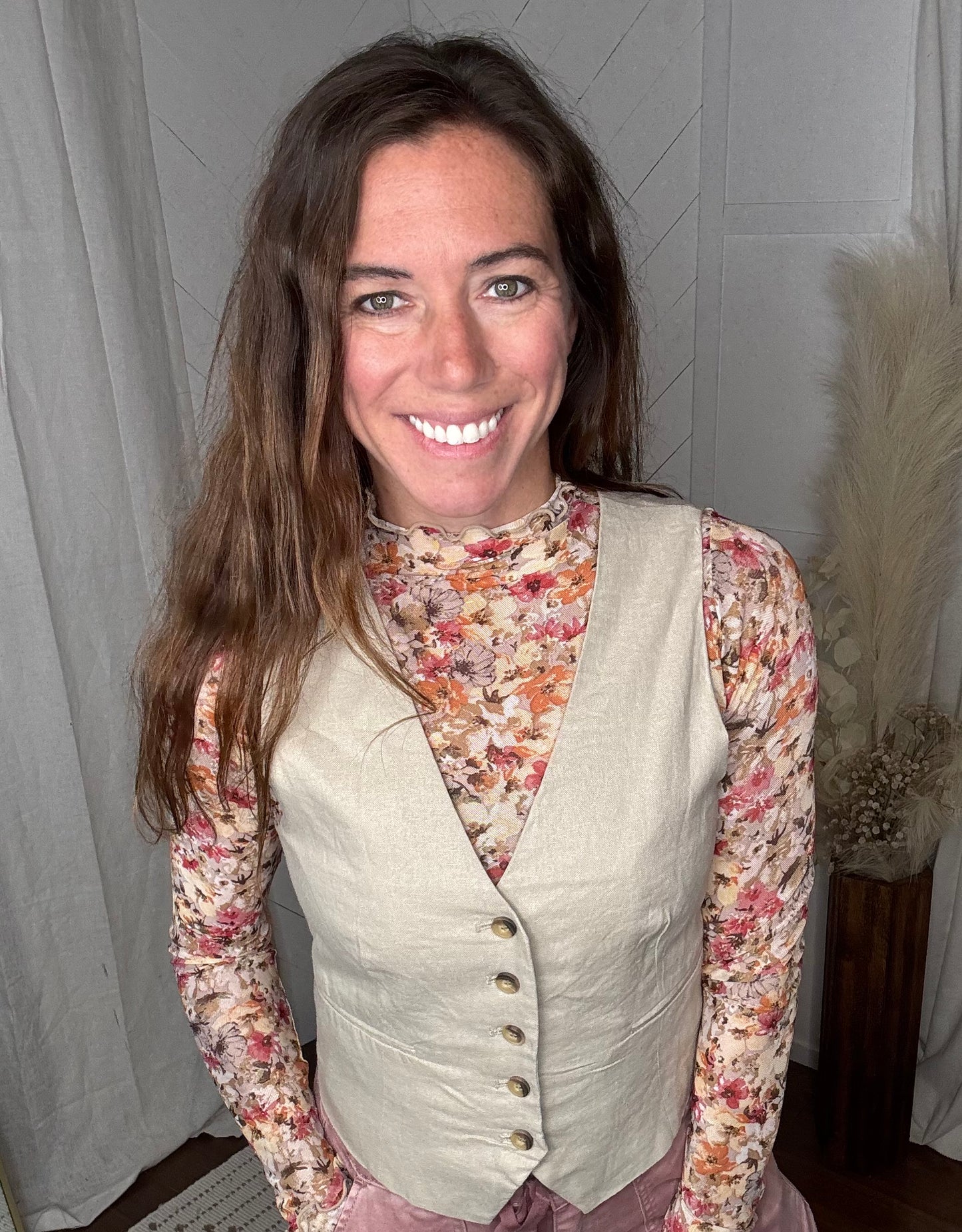 Fall Floral Breeze Lace Top