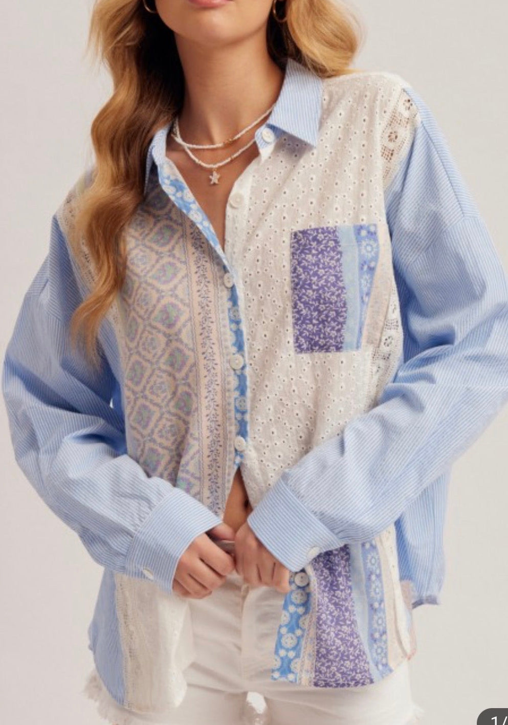 Lace Haven Oversized Shirt