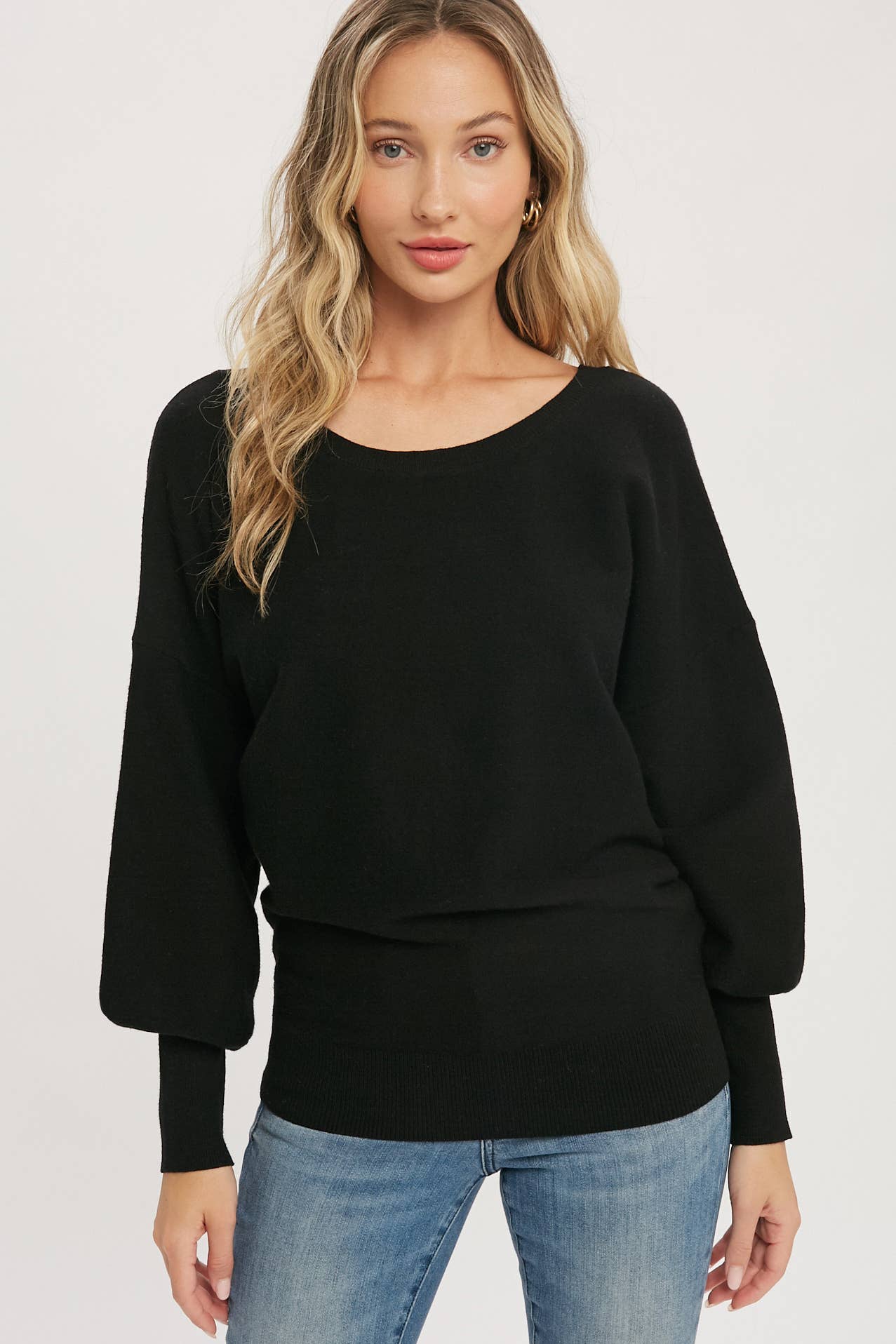 Black Backless Sweater