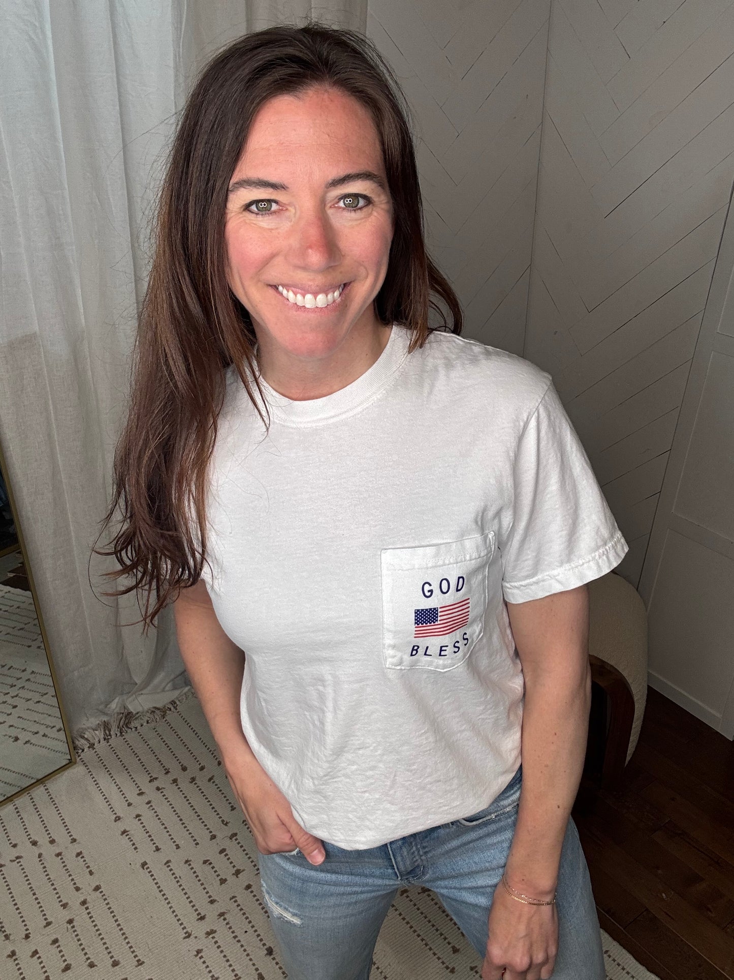 God Bless the USA: Pocket Tee