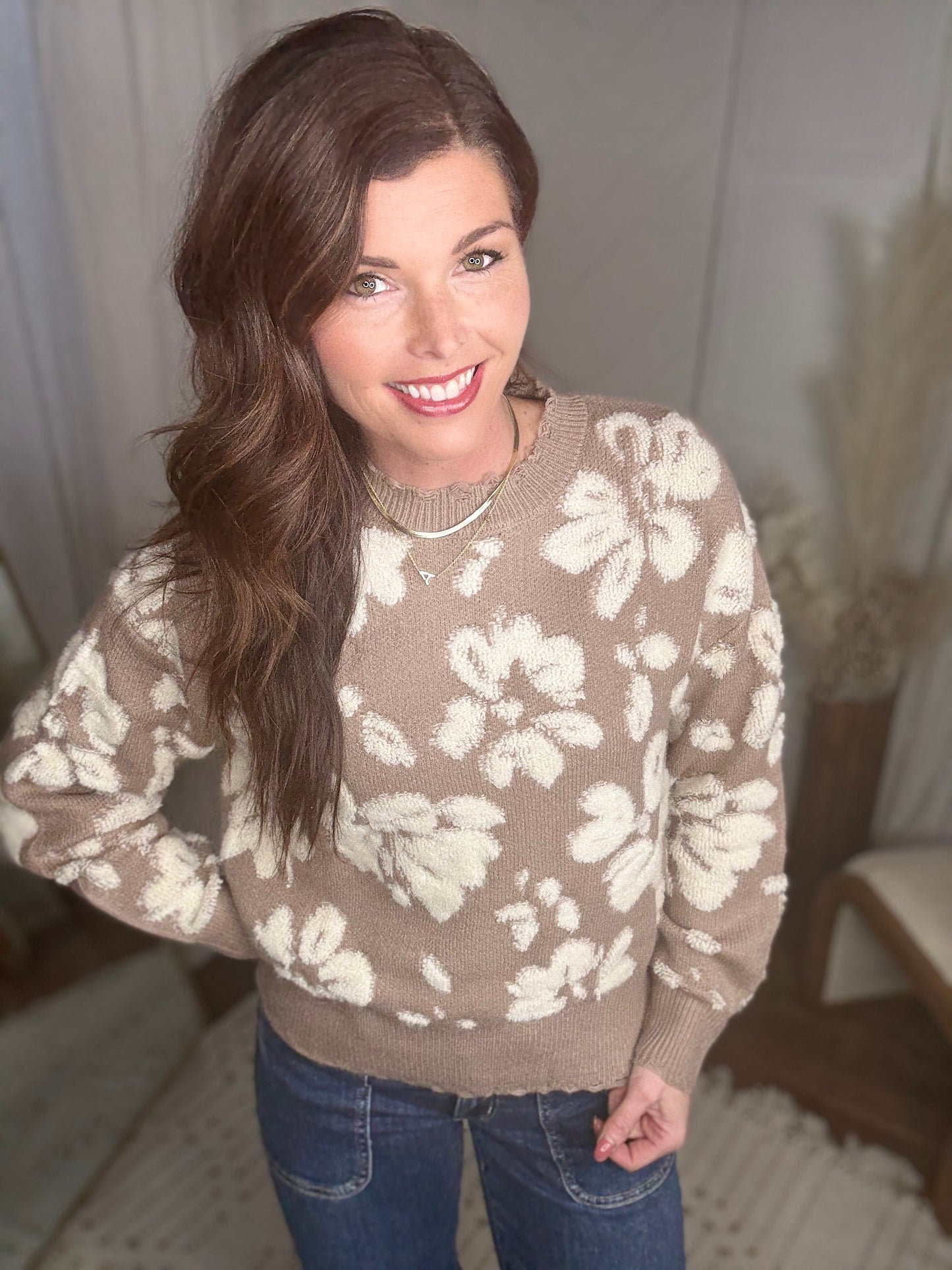 Taupe Meadow Knit Sweater