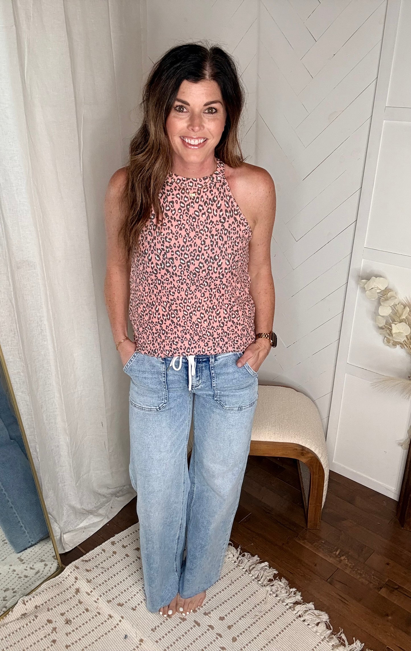 Flying Monkey: High Rise Wide Leg w. Drawstring Waist