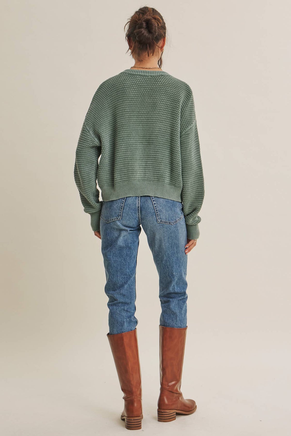Dusty Green Wendy Button Down Cardigan