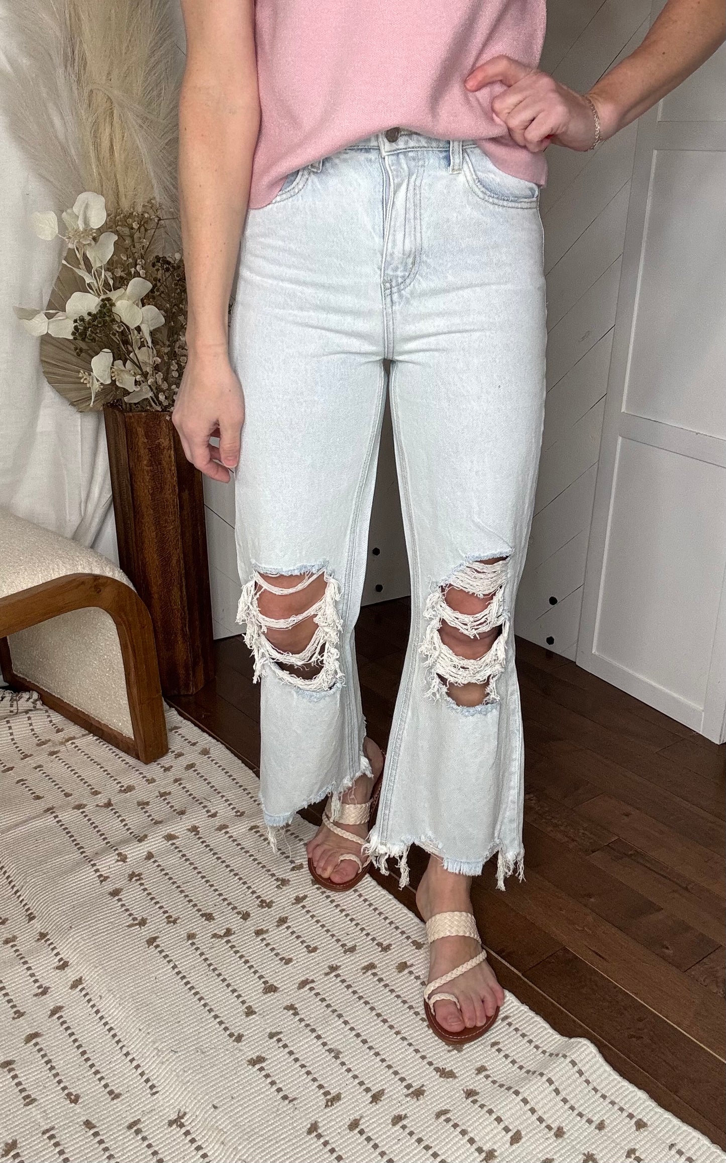 Vervet71: 90's Vintage Super High Rise Flare Jeans