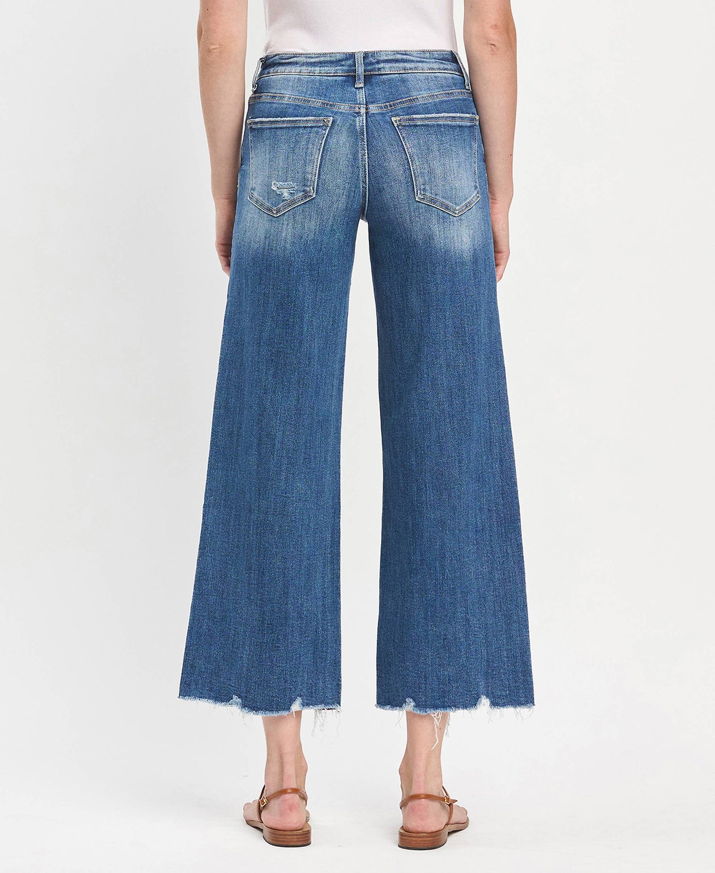 Loveret46: Mid Rise Raw Hem Jeans