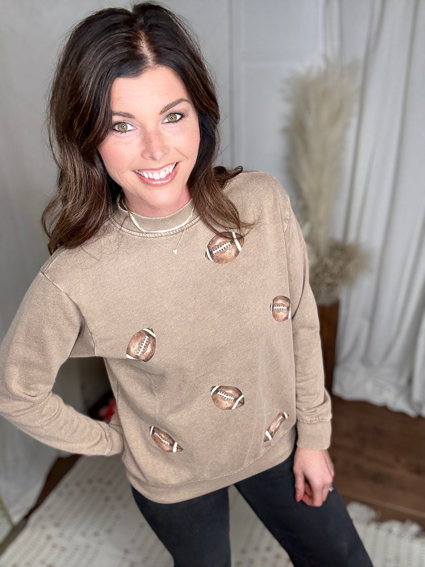 Mocha Sideline Mineral Washed Sweatshirt