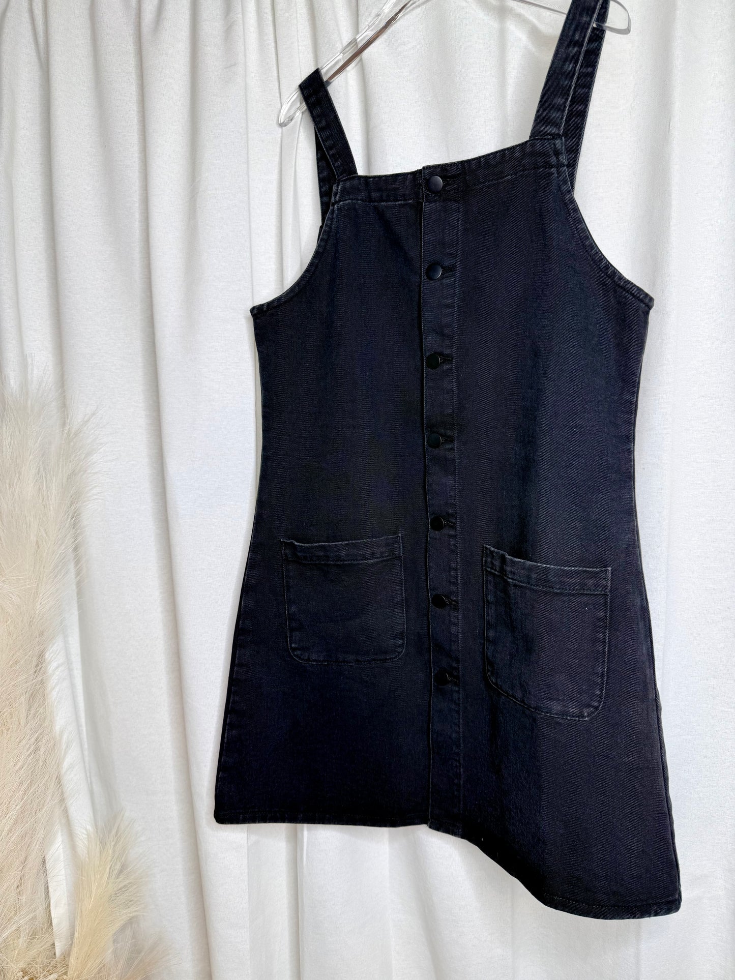 Midnight Washed Button Down Dress