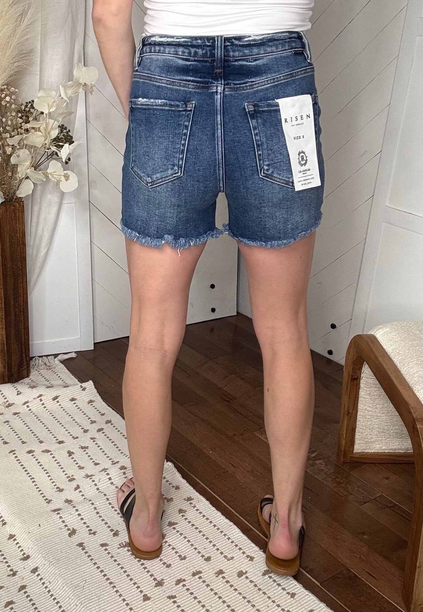 Risen99: High Rise Distressed Shorts