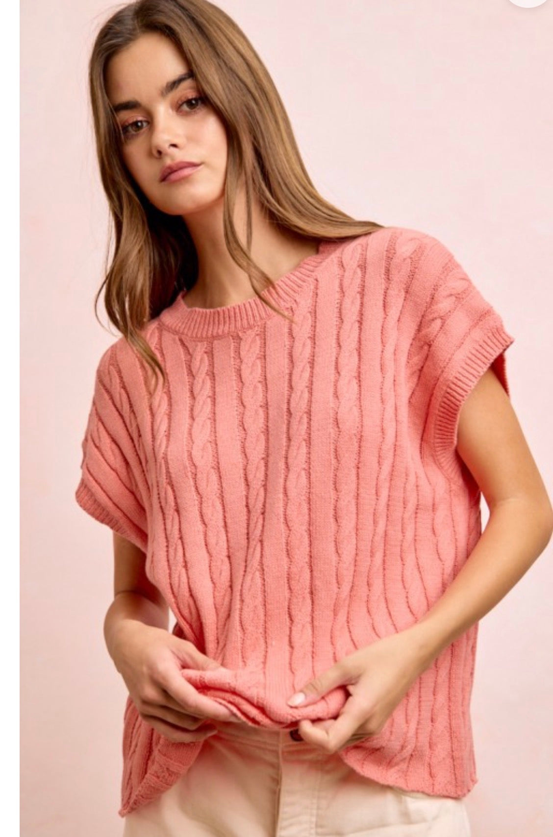 Washed Peach Sleeveless Top