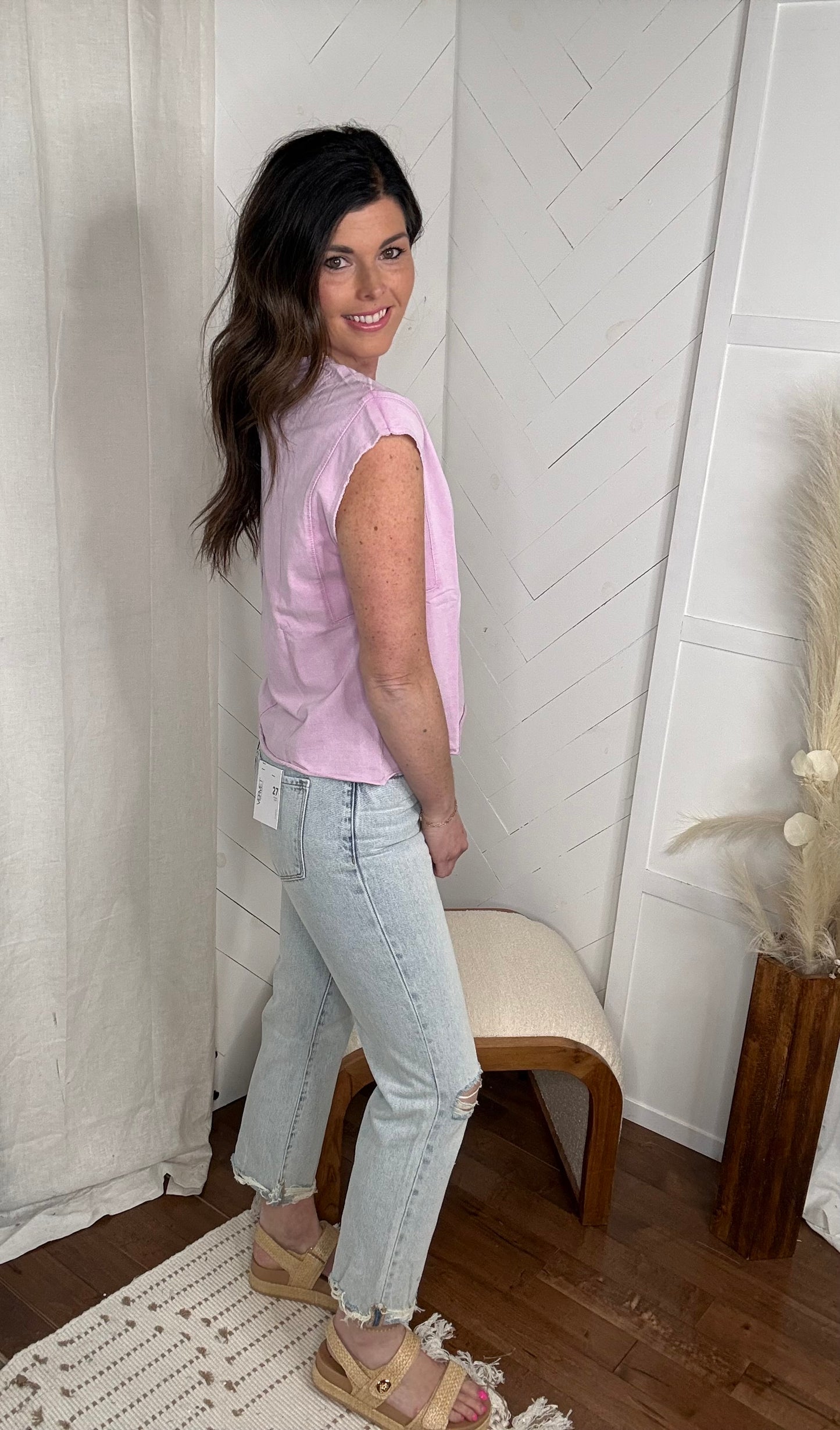 Vintage Blush Boxy Tee