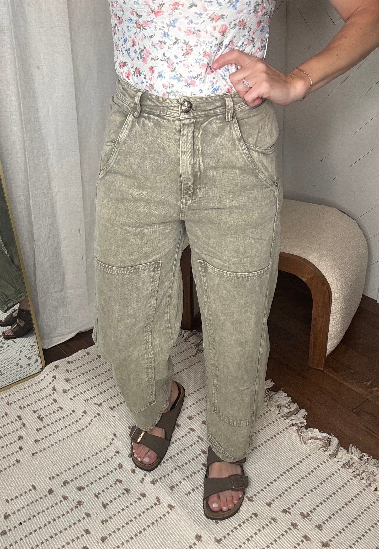 Mica Olive High Rise Jogger Crop