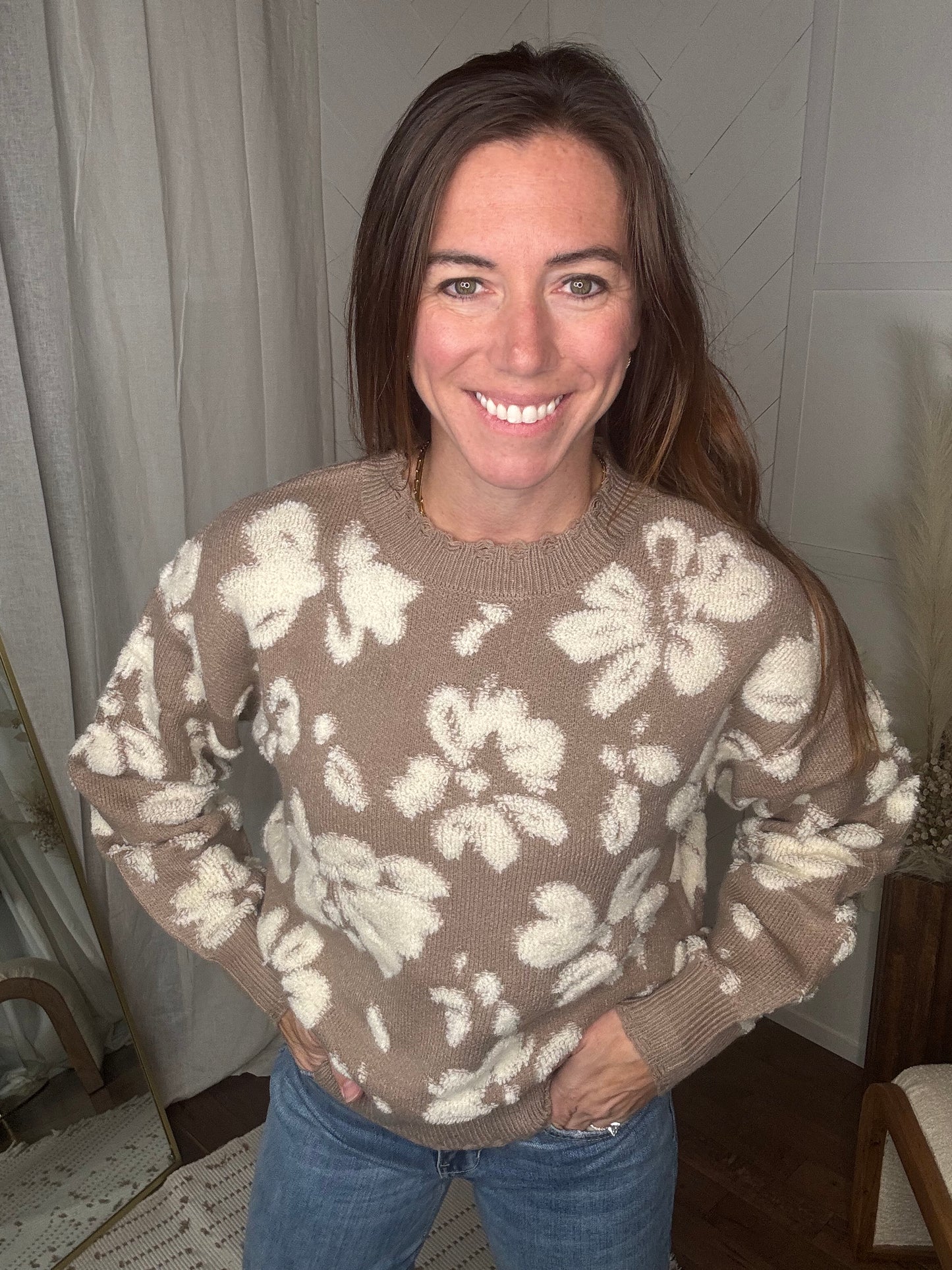 Taupe Meadow Knit Sweater