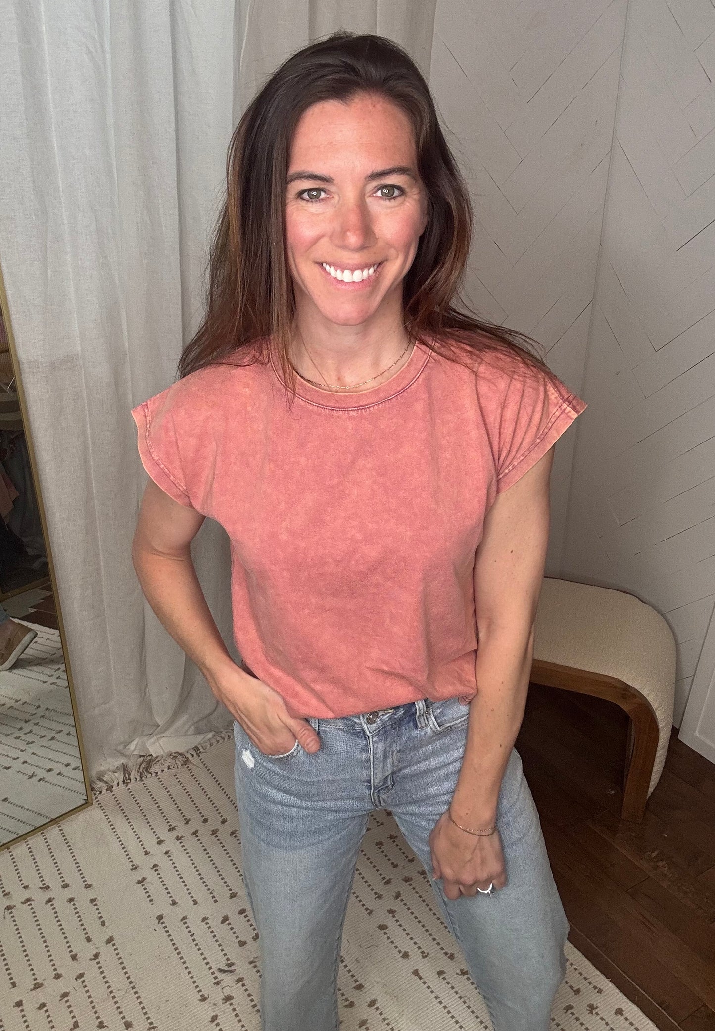 Rose Mineral Washed Tee
