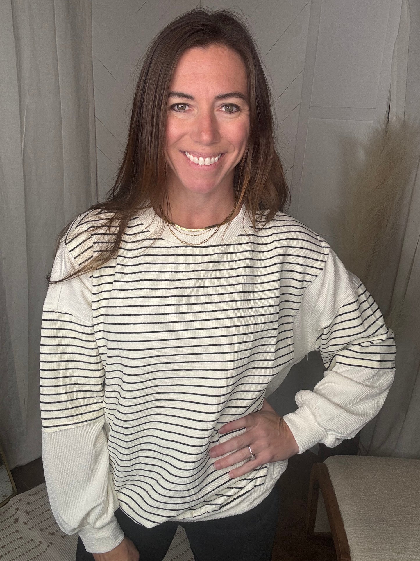 Ivory + Ink Block Top