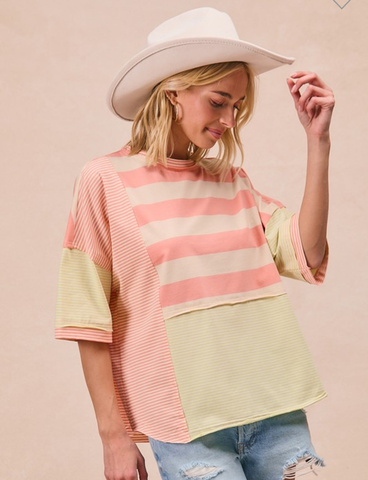 Roses and Lime Mixed Top