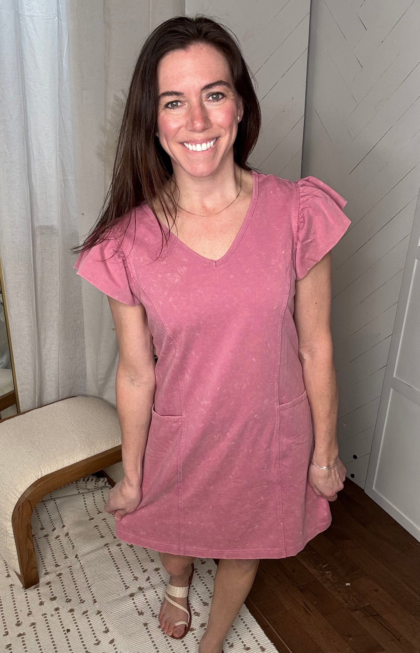 Mauve Mineral Washed Dress