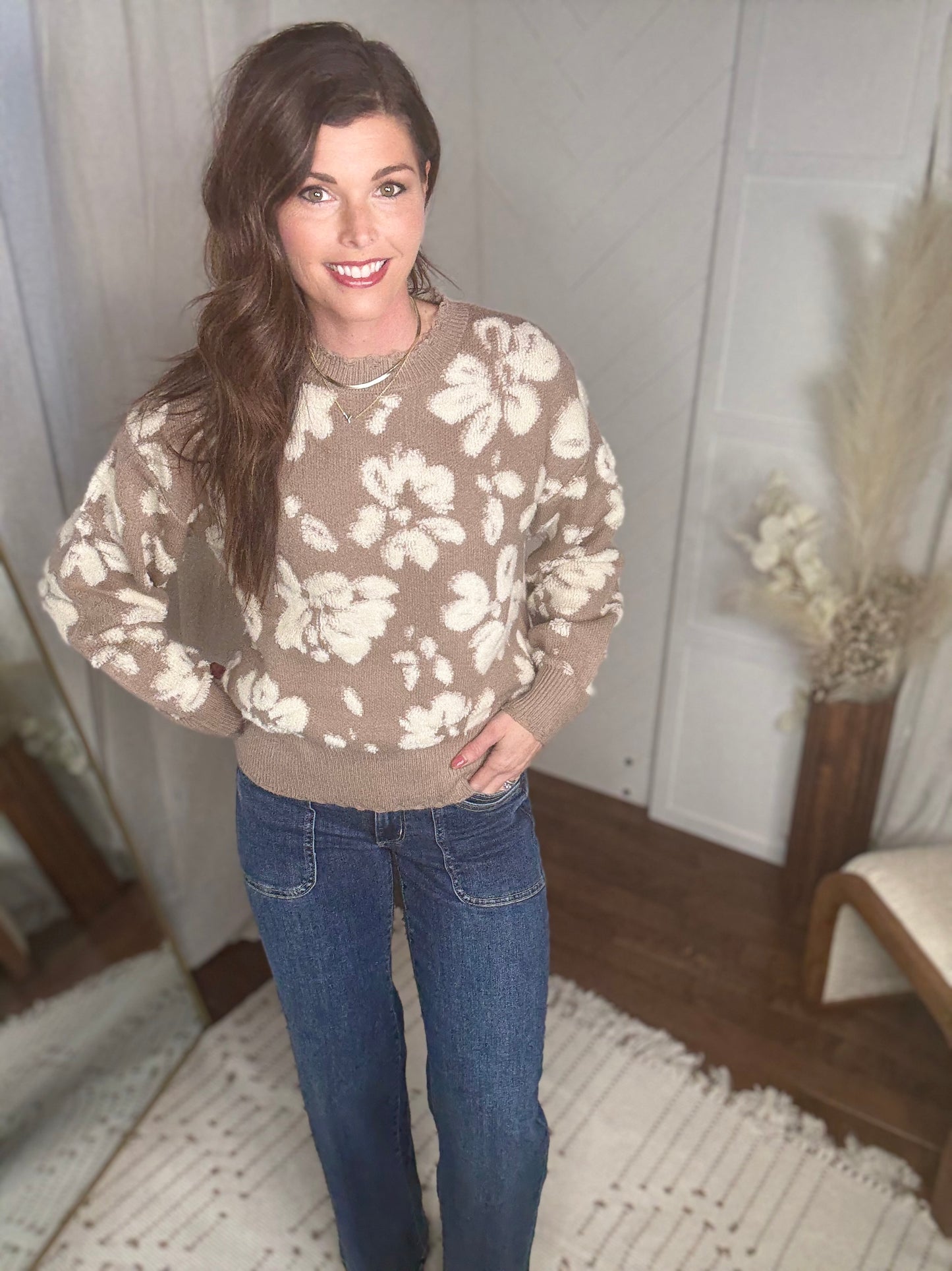 Taupe Meadow Knit Sweater