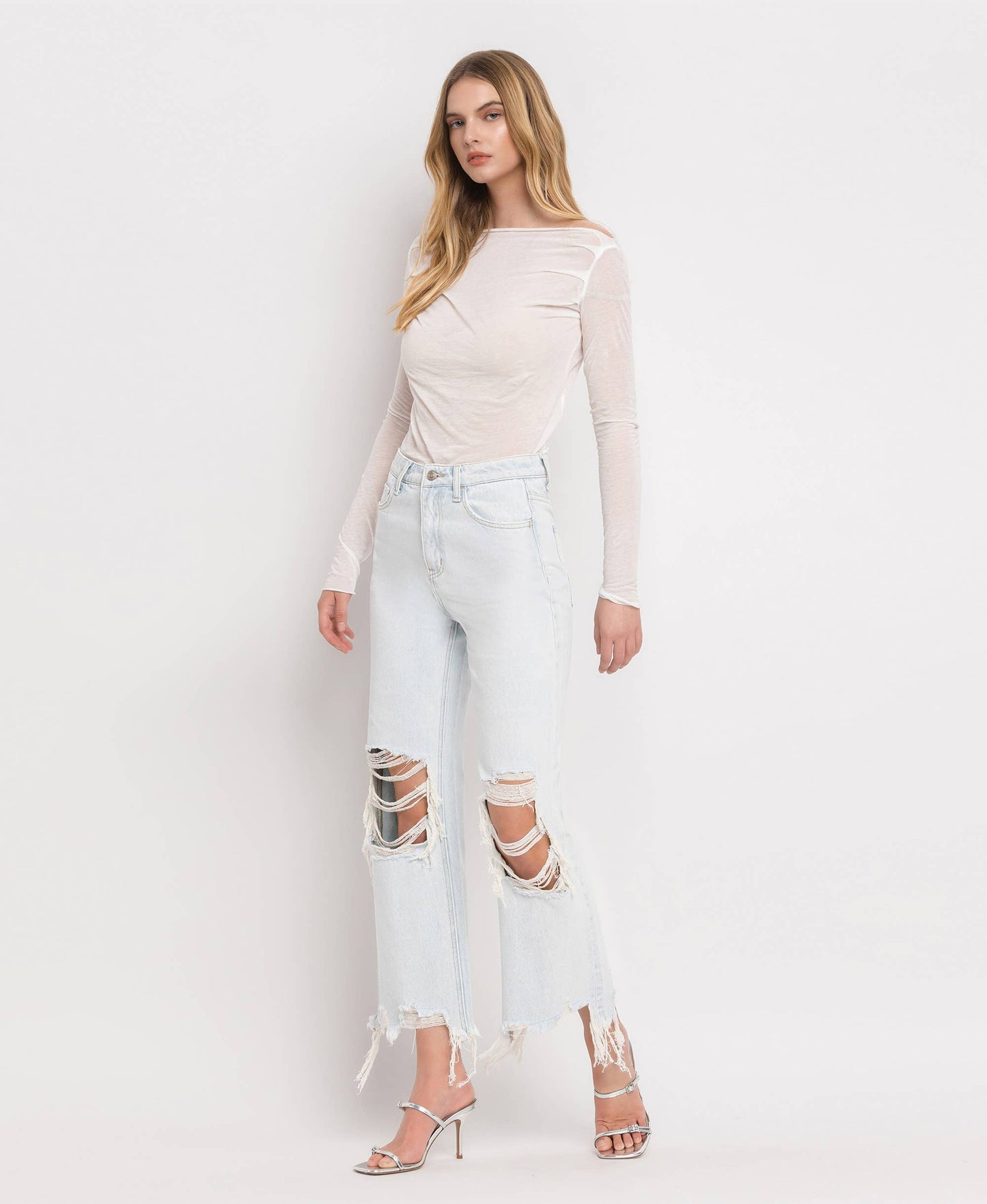 Vervet71: 90's Vintage Super High Rise Flare Jeans