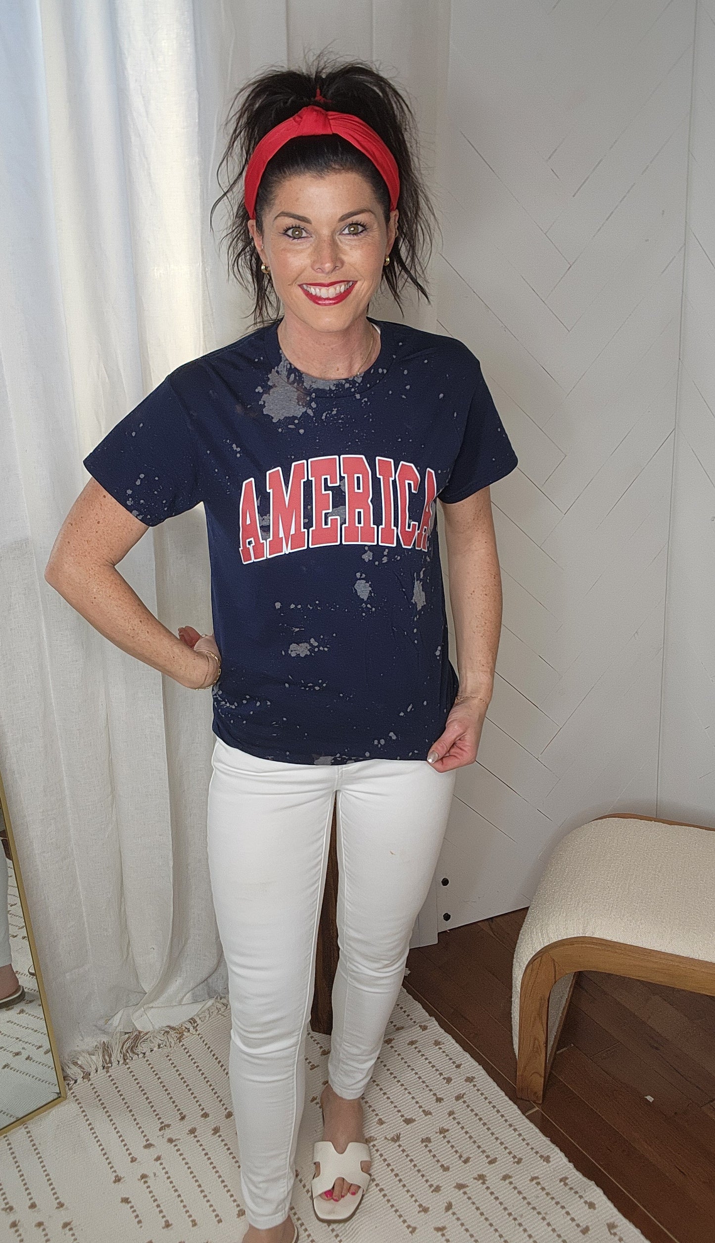 America Bleached Tee