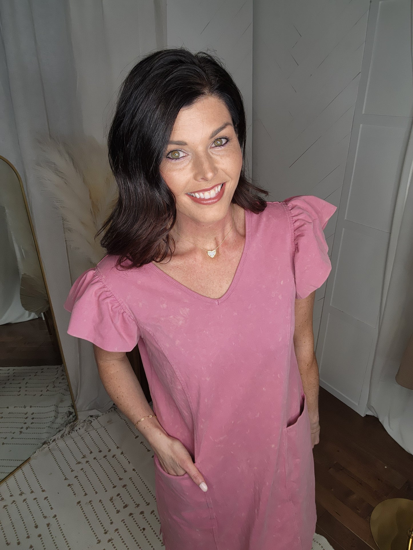 Mauve Mineral Washed Dress