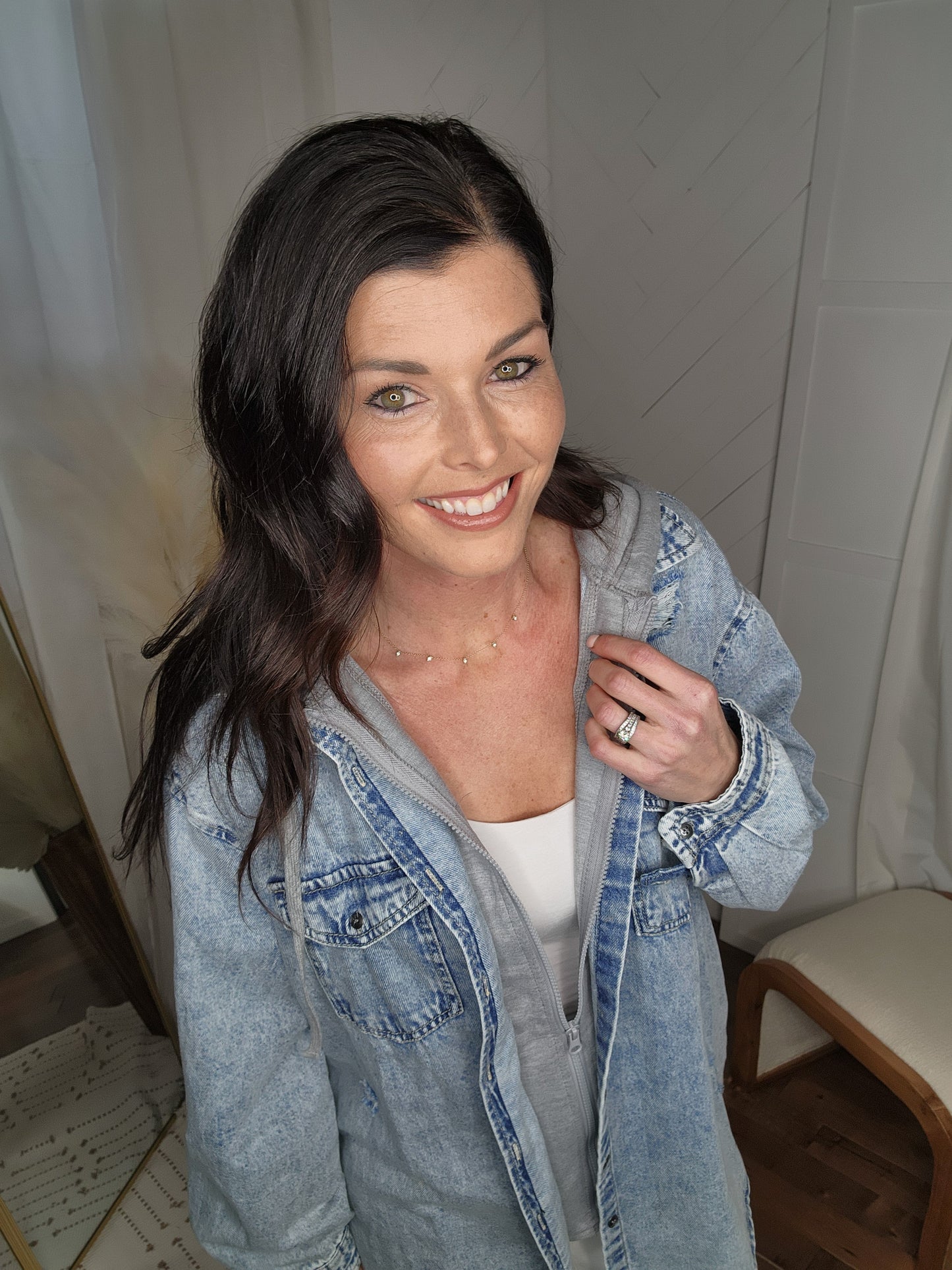Vintage Denim with Hoodie