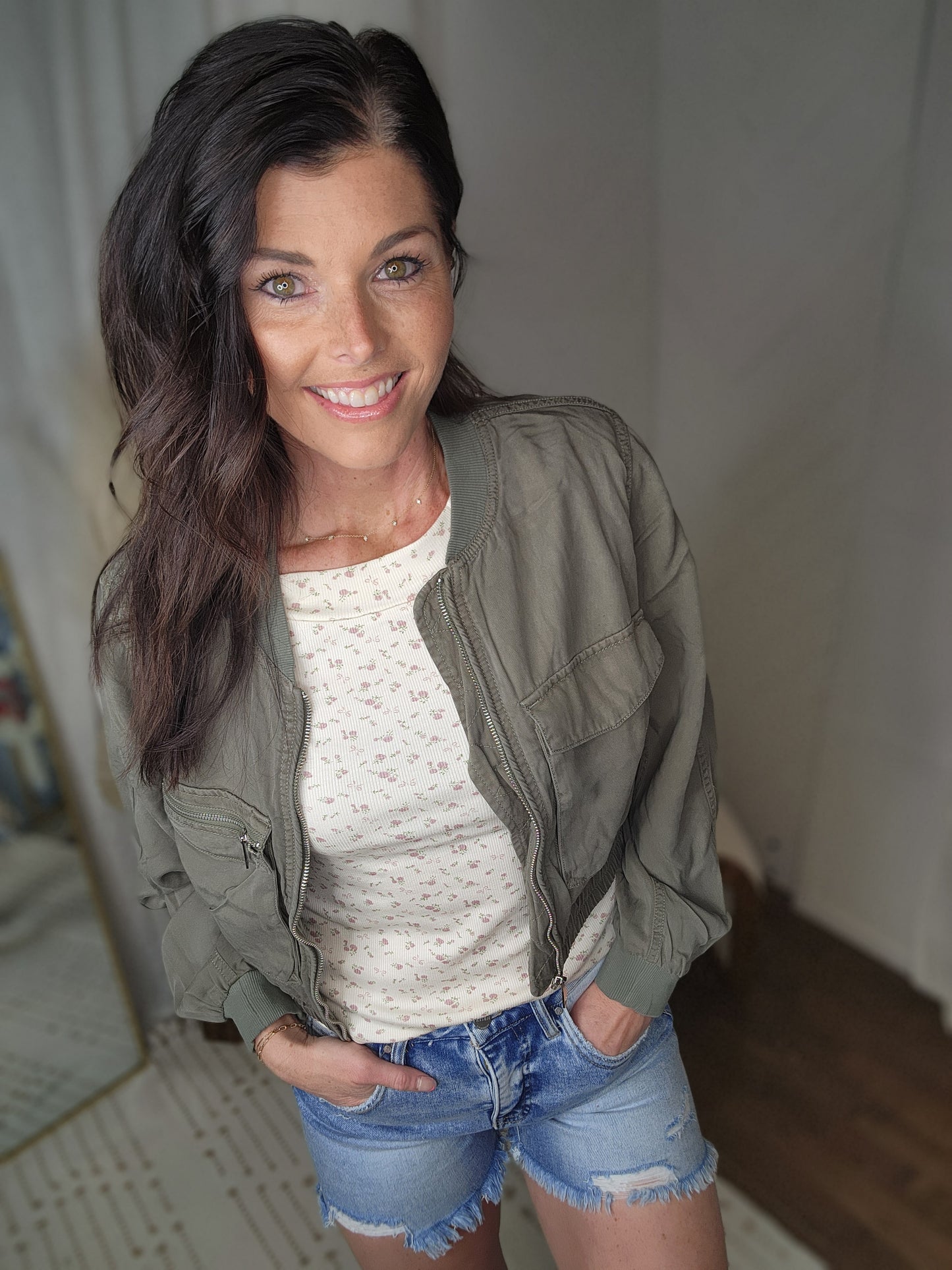 Olive Bomber Jacket
