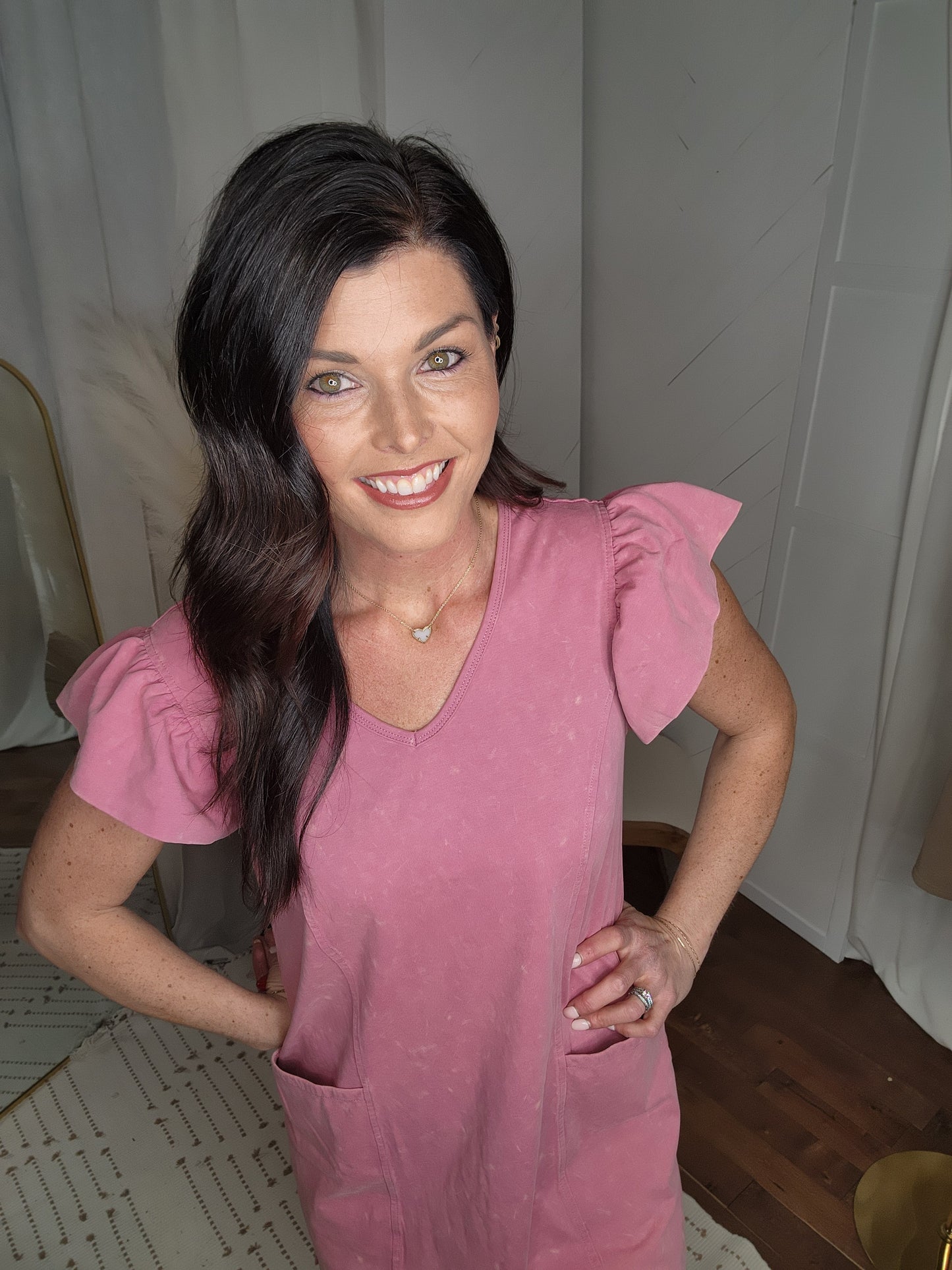 Mauve Mineral Washed Dress