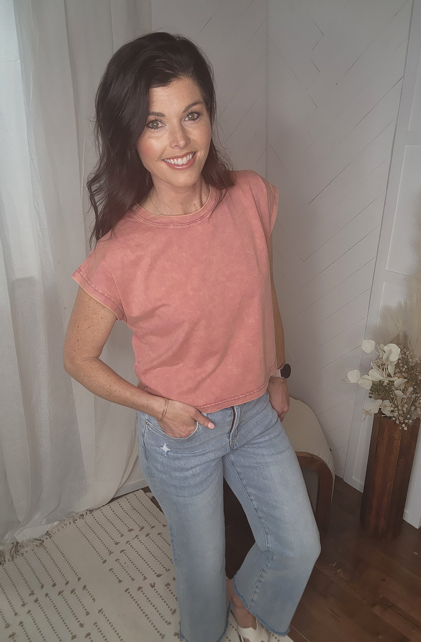 Rose Mineral Washed Tee
