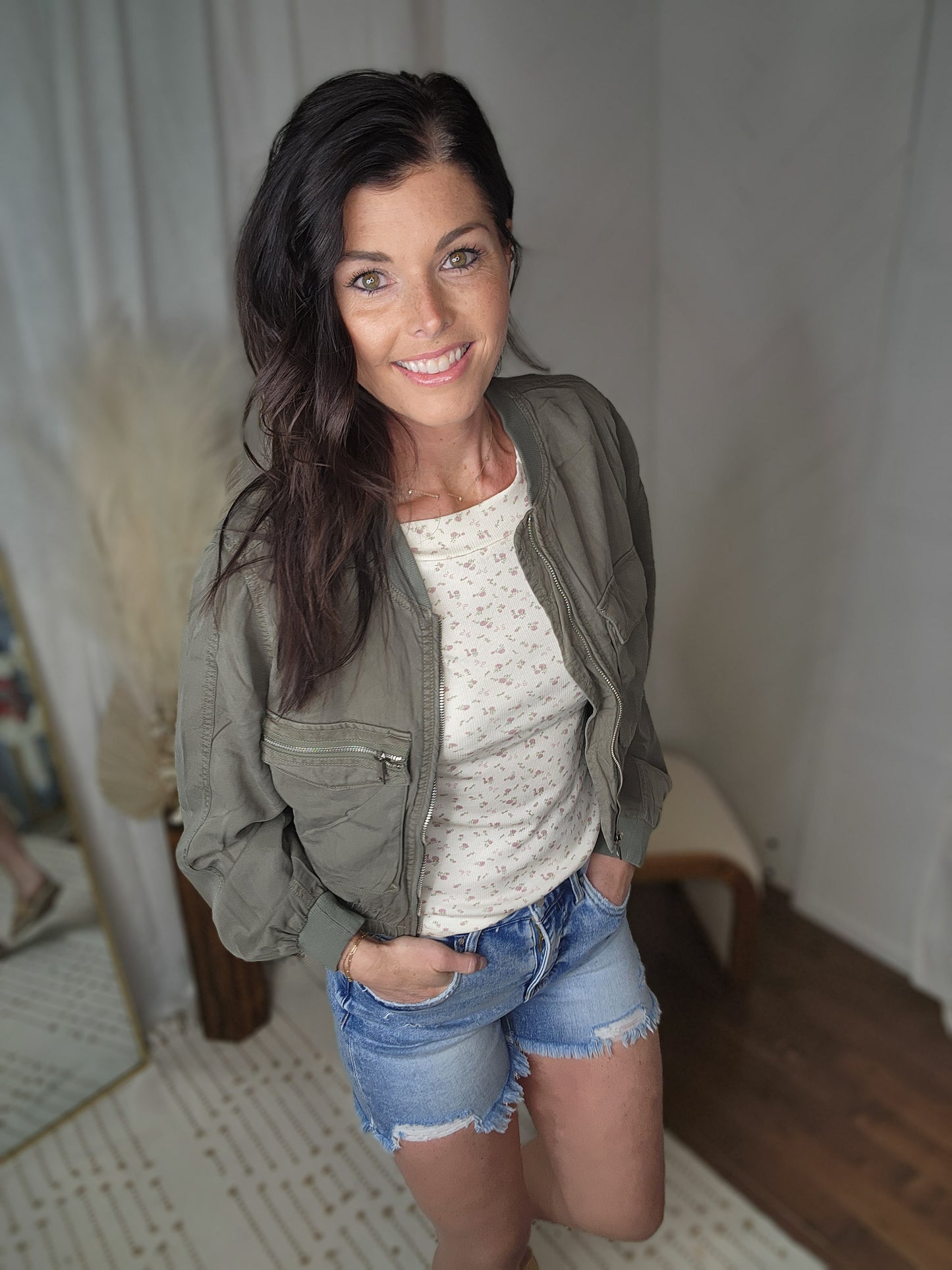Olive Bomber Jacket