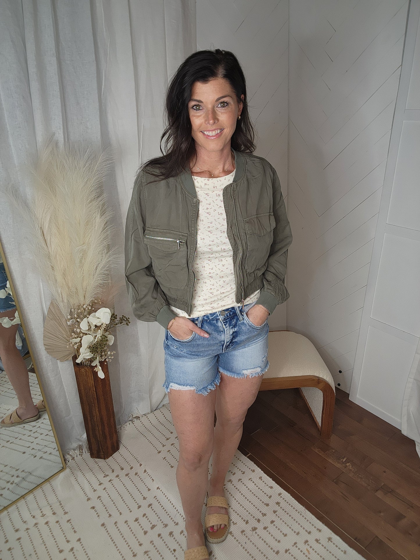 Olive Bomber Jacket
