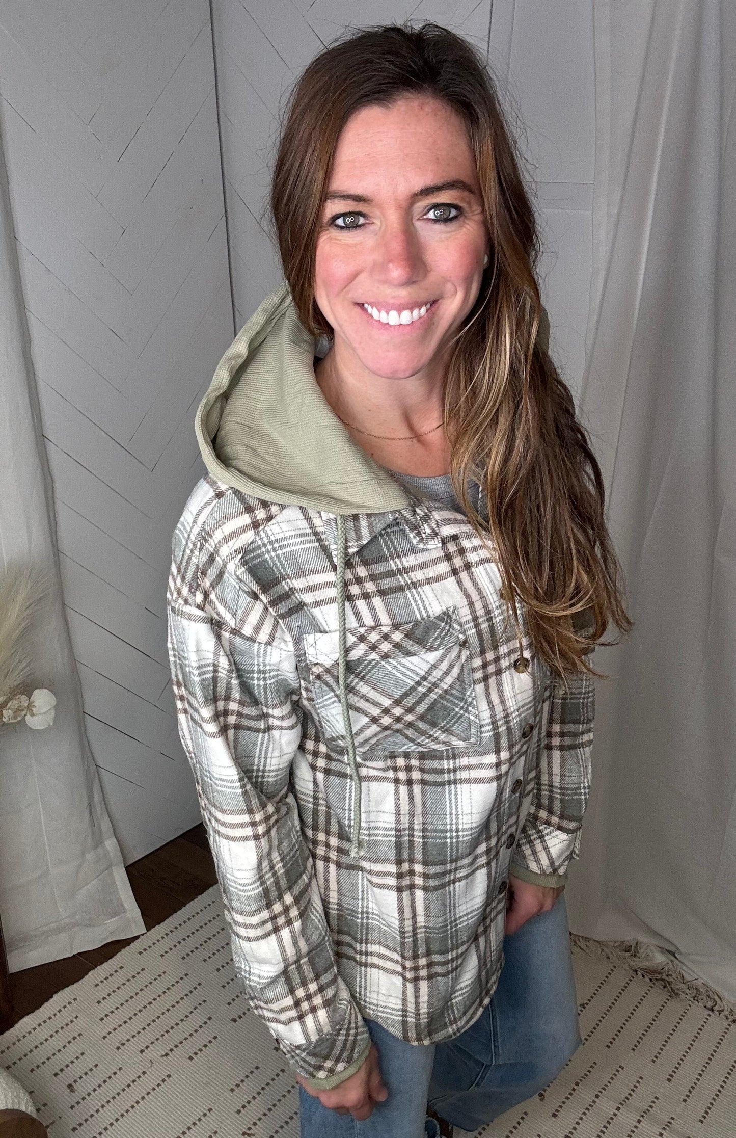 Sagebrush Hooded Flannel