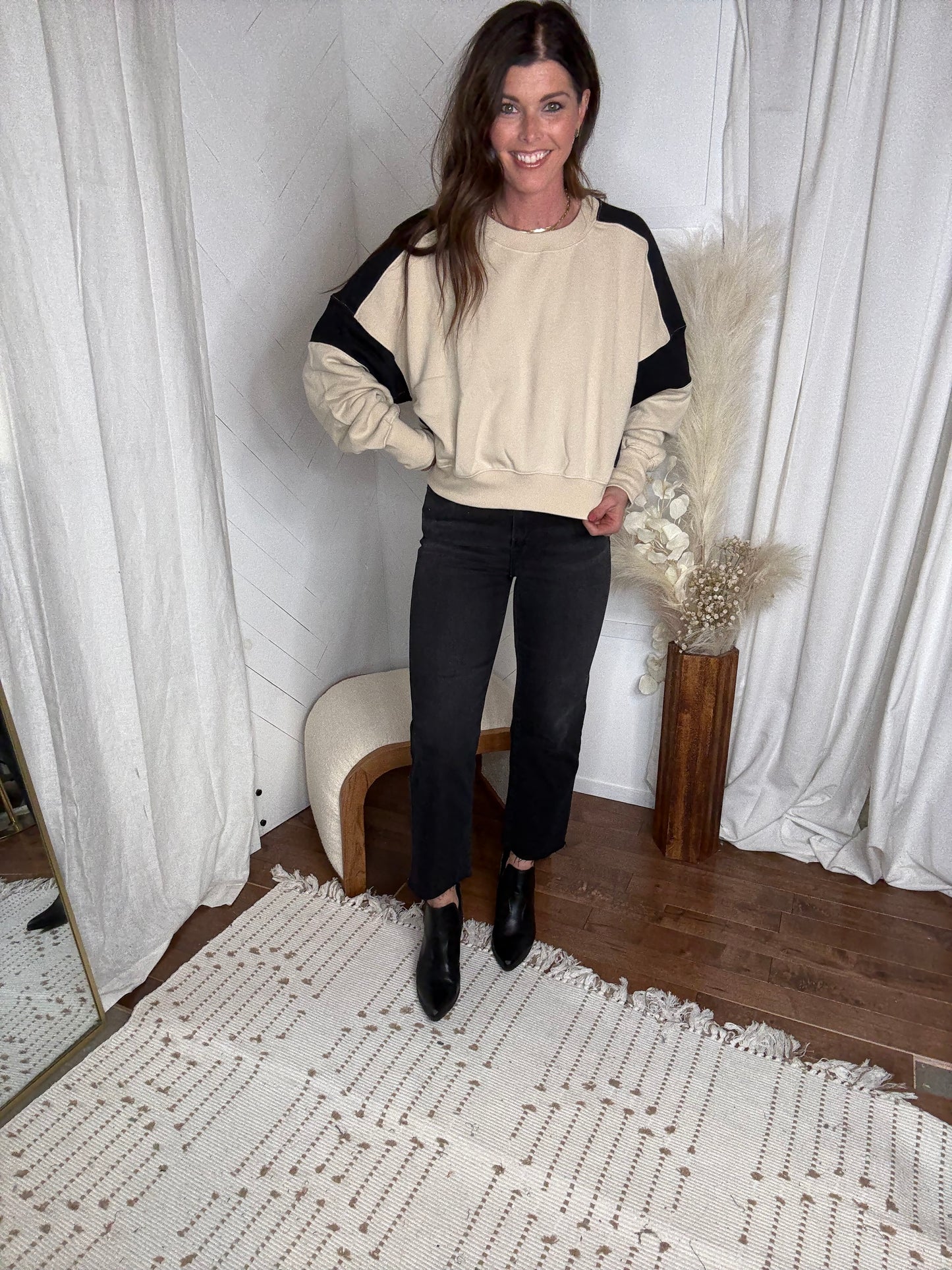 Hidden: Black Tracey Wide Straight Leg Jeans